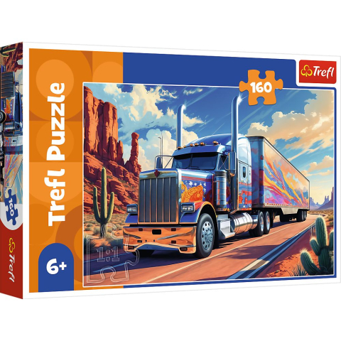Jucării și Jocuri pentru copii - Puzzle trefl 160 camion pe drum copii varsta 6 ani - 10 ani