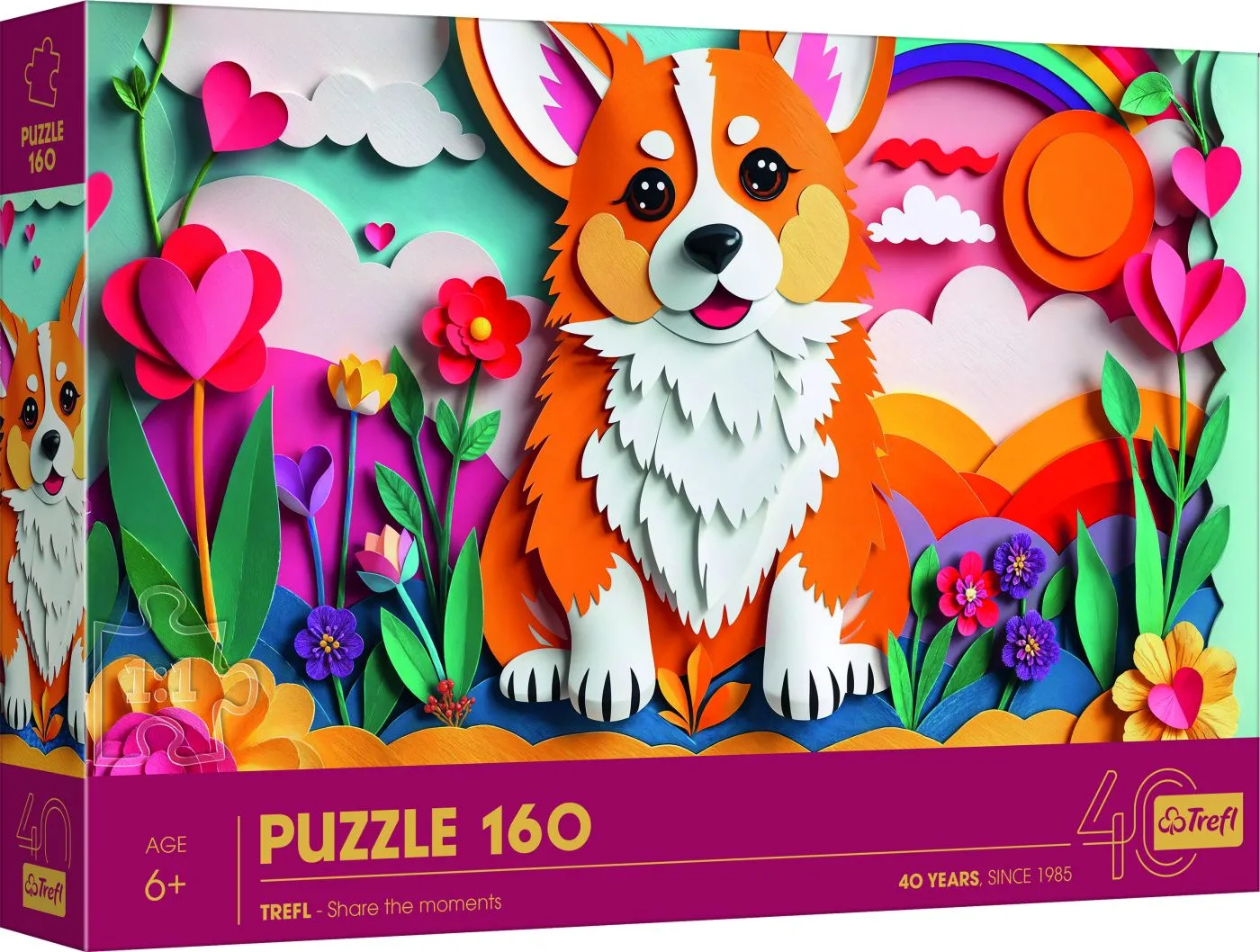 Jucării și Jocuri pentru copii - Puzzle trefl 160 catel, copii varsta 6 ani pana la 10 ani