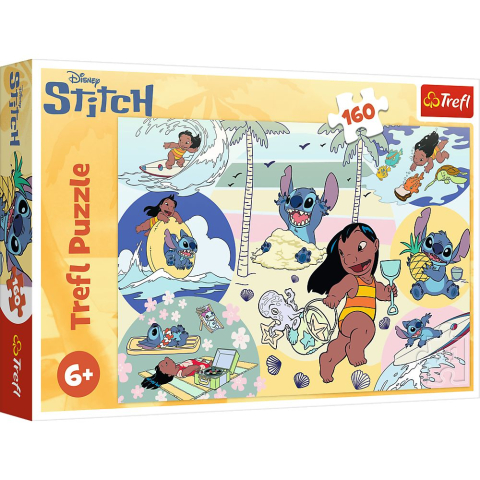 Jucării și Jocuri pentru copii - Puzzle trefl 160 disney stitch regulile lui stitch copii varsta 6 ani - 10 ani