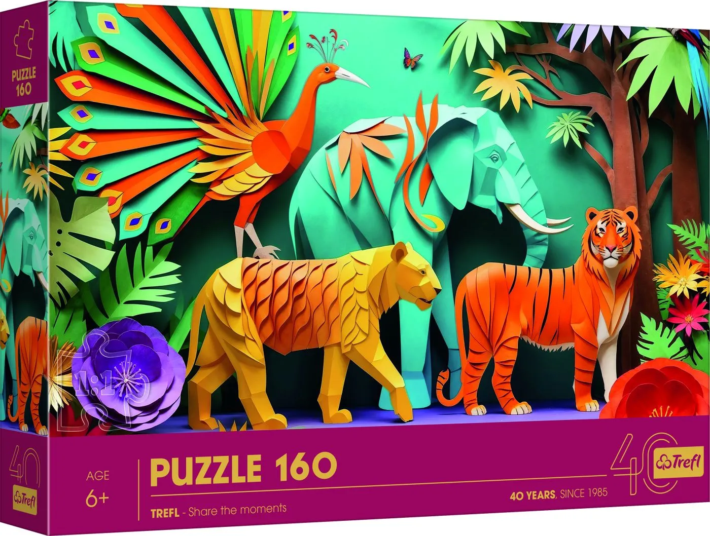 Jucării și Jocuri pentru copii - Puzzle trefl 160 jungla, copii varsta 6 ani pana la 10 ani