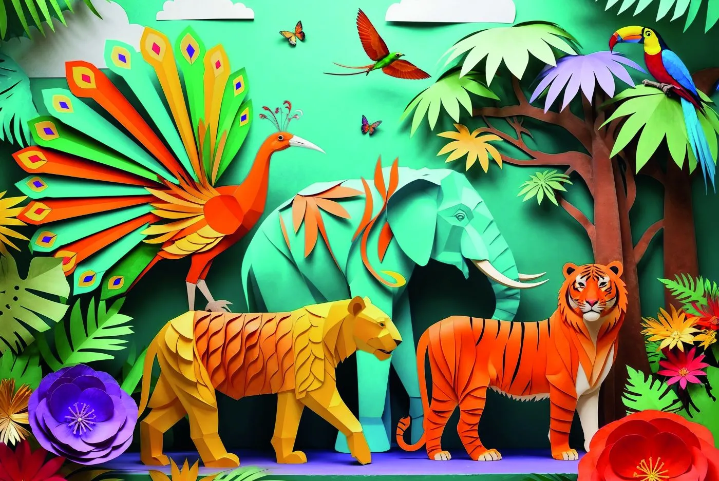 Puzzle trefl 160 jungla, copii varsta 6 ani pana la 10 ani [1]
