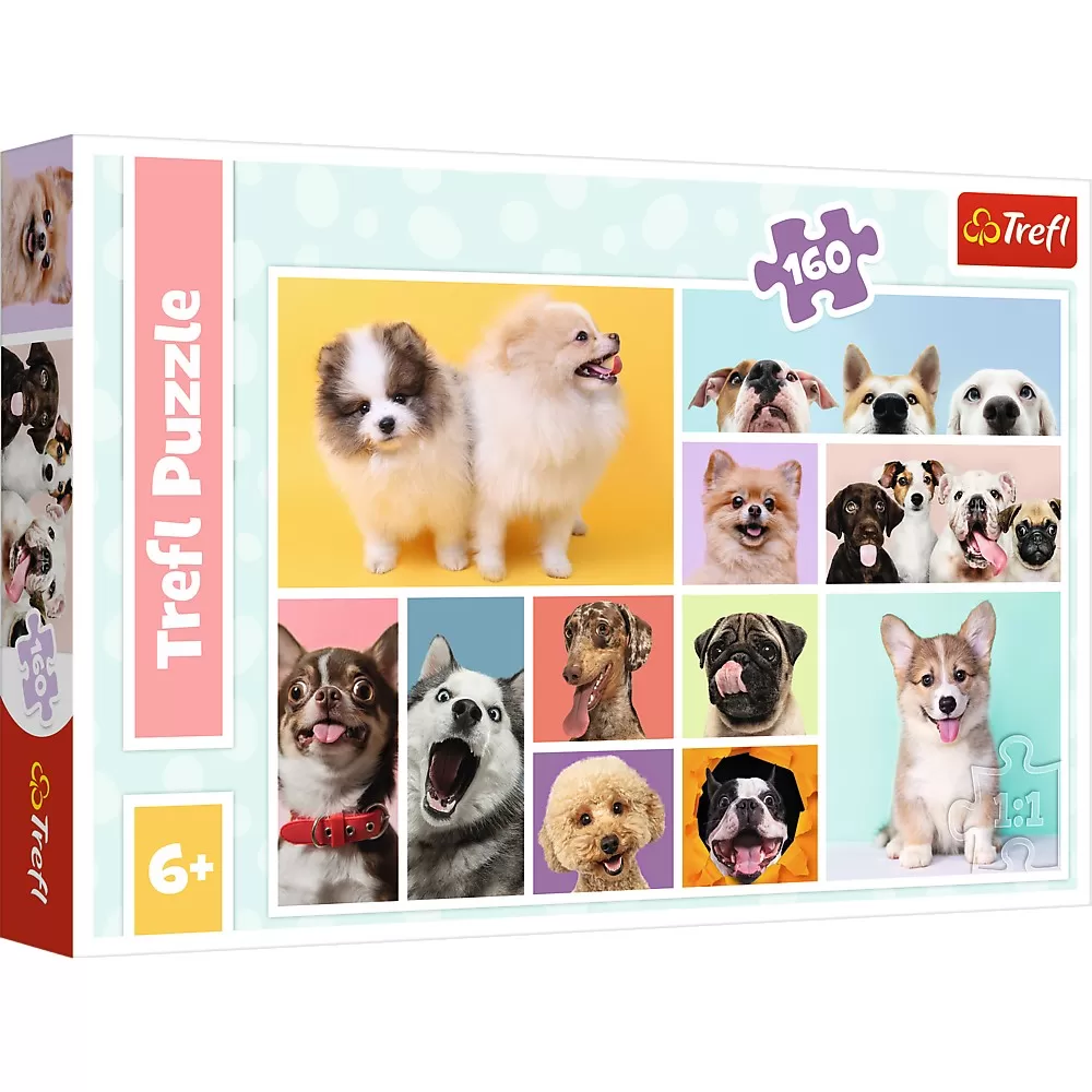 Jucării și Jocuri pentru copii - Puzzle trefl 160 prietenia catelusilor