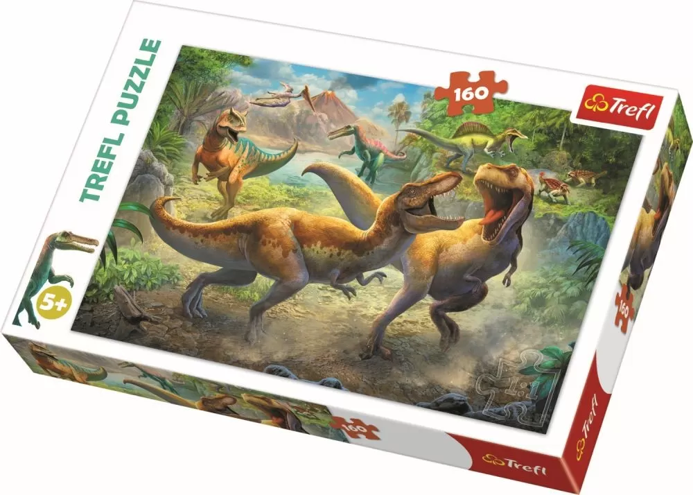 Jucării și Jocuri pentru copii - Puzzle trefl 160 tyrannosauri in lupta