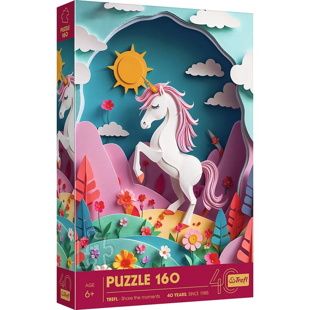 Jucării și Jocuri pentru copii - Puzzle trefl 160 unicorn, copii varsta 6 ani pana la 10 ani