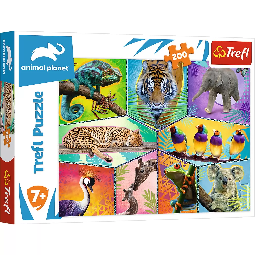 Jucării și Jocuri pentru copii - Puzzle trefl 200 animal planet o lume exotica