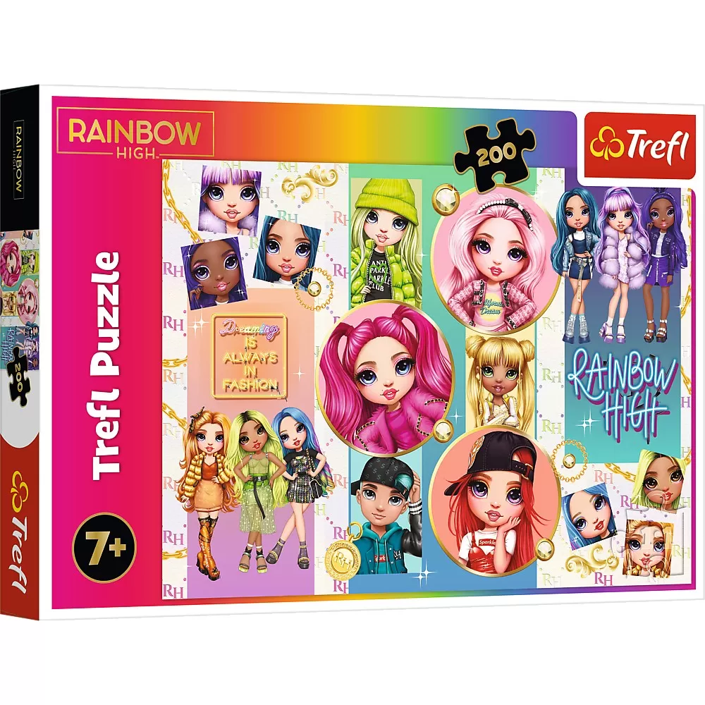 Puzzle 100 - 299 piese - Puzzle trefl 200 rainbowhigh papusile