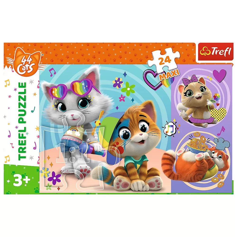 Puzzle trefl 24 maxi 44 de pisici pisicile fericite [2]