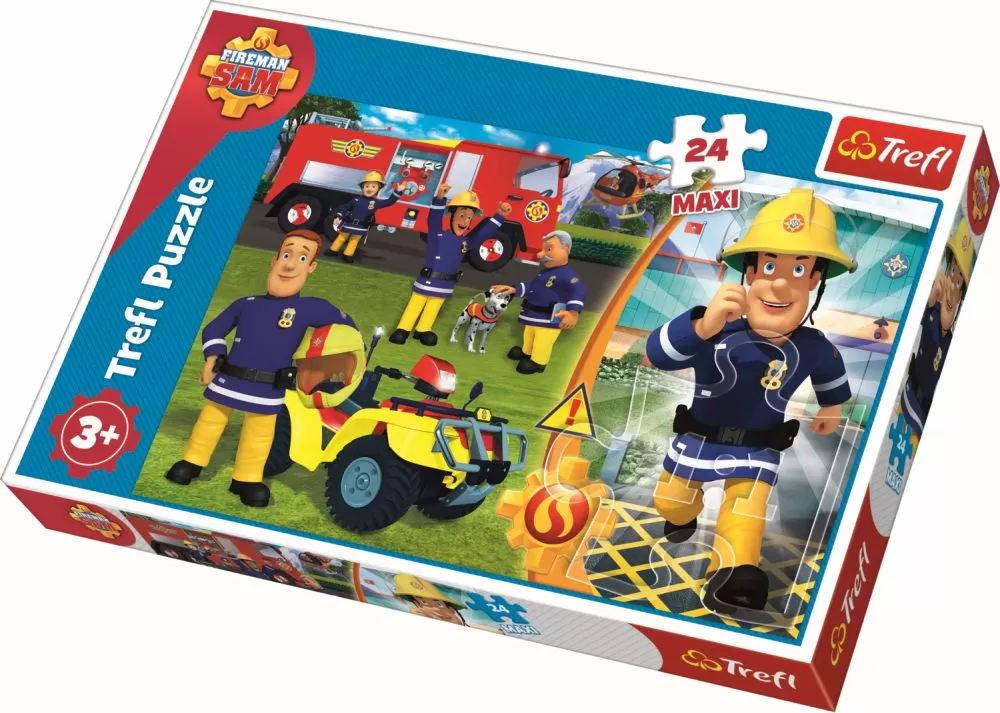 Jucării și Jocuri pentru copii - Puzzle trefl 24 maxi bravul pompier sam