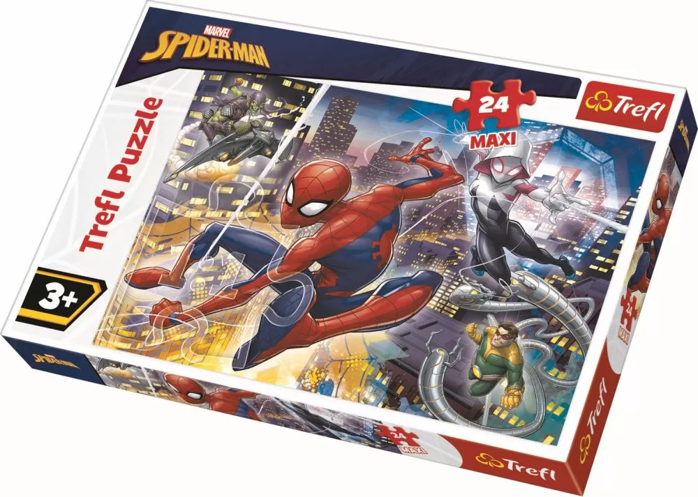 Jucării și Jocuri pentru copii - Puzzle trefl 24 maxi curajosul spiderman