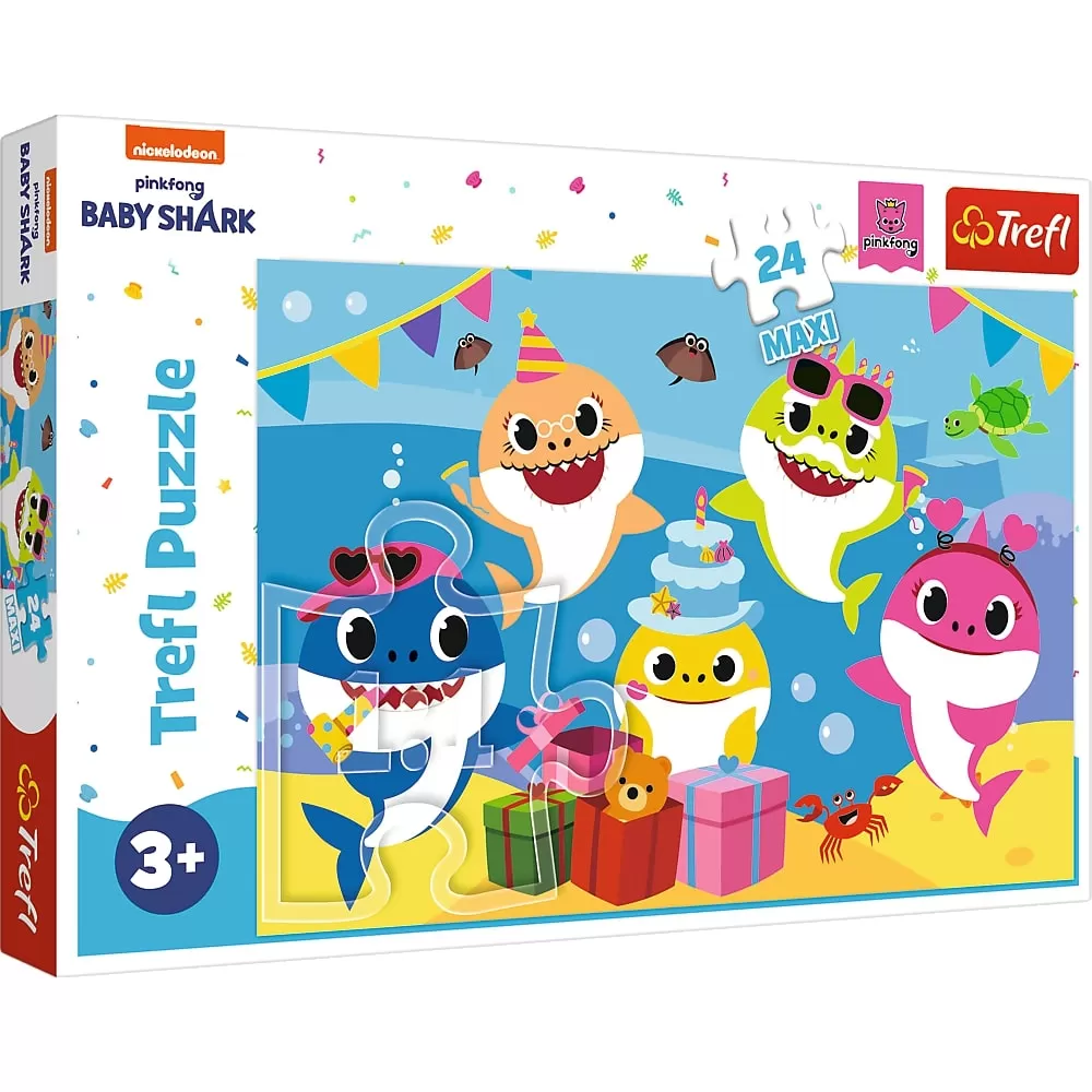 Jucării și Jocuri pentru copii - Puzzle trefl 24 maxi happy baby shark