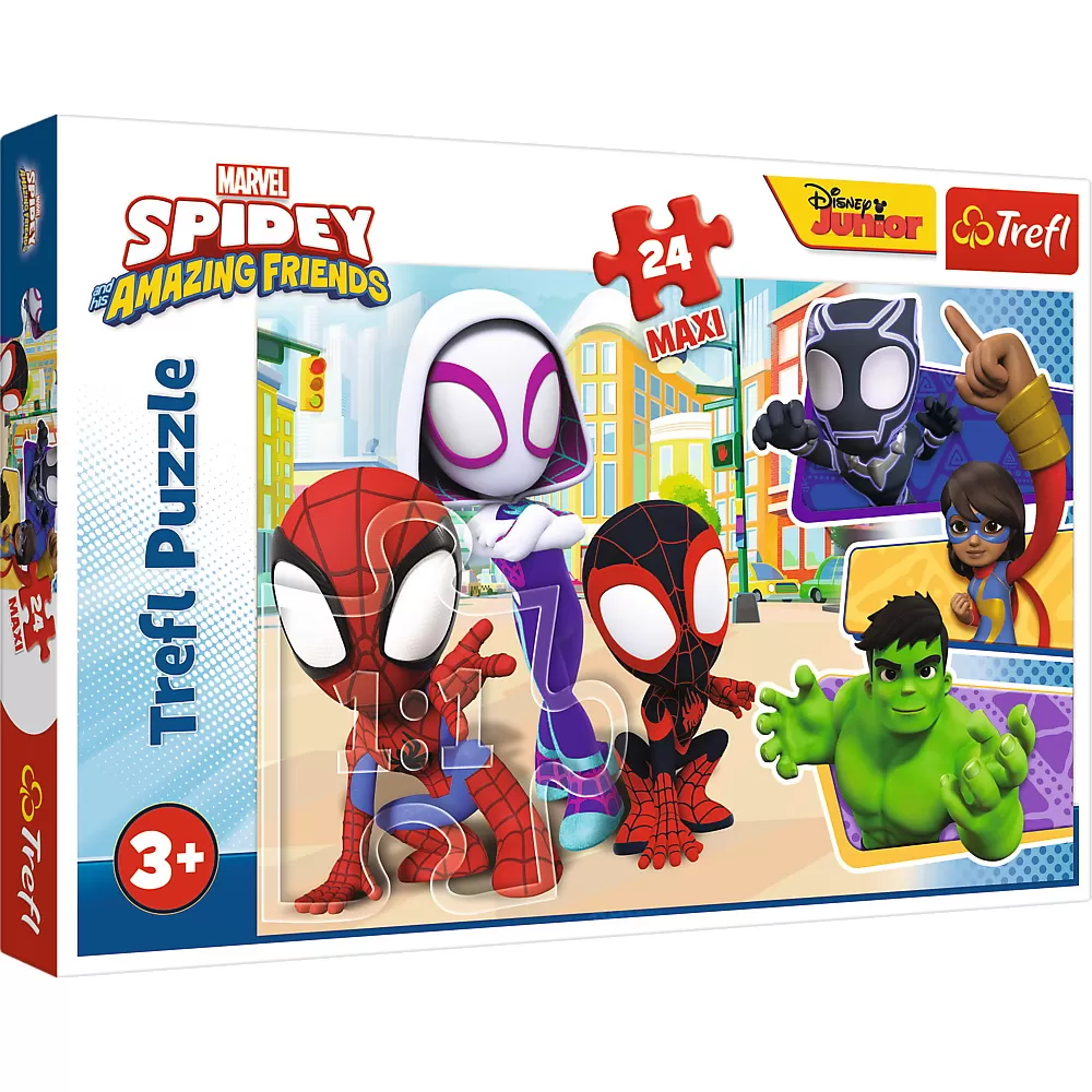 Jucării și Jocuri pentru copii - Puzzle trefl 24 maxi spidey si prietenii lui extraordinari