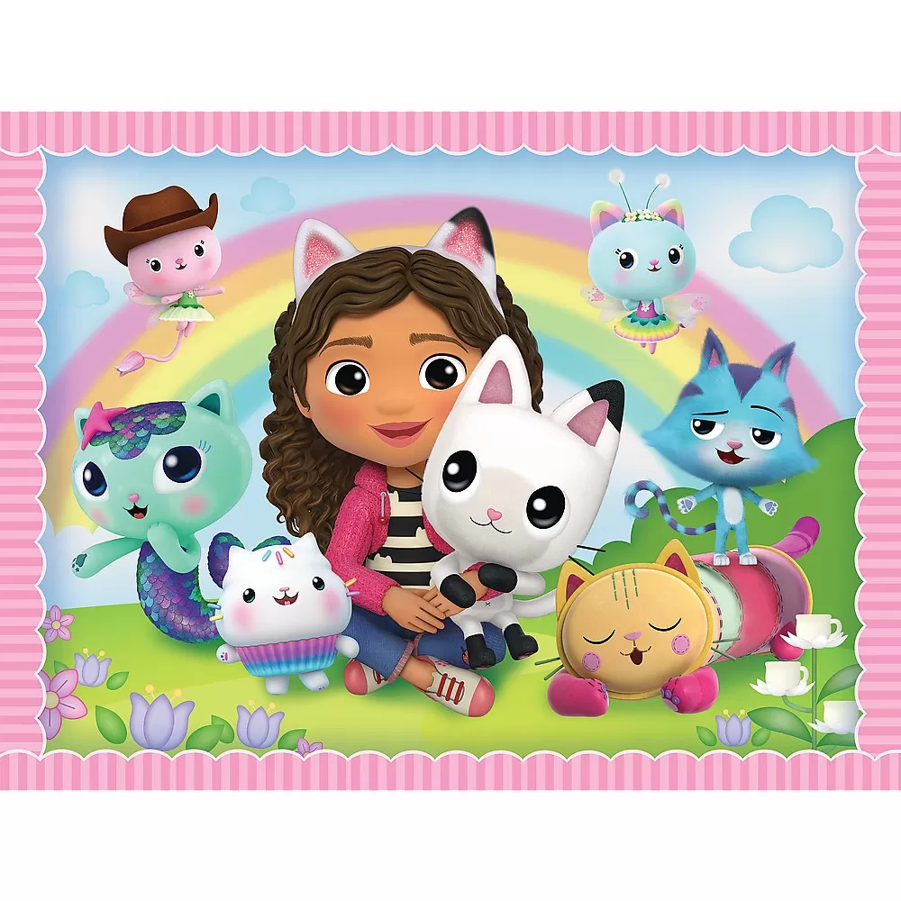 Puzzle 2 in 1 Memo - Gabbys Dollhouse, Gabi si prietenii ei, Trefl [1]
