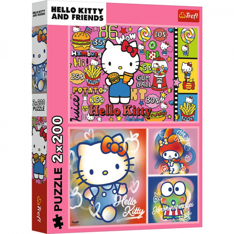 Jucării și Jocuri pentru copii - Puzzle trefl 2x200 hello kitty si prietenii