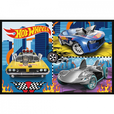 Puzzle trefl 2x70 hot wheels masini [2]