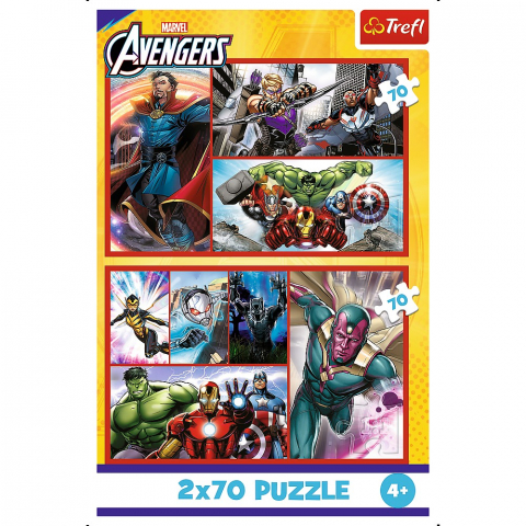 Puzzle trefl 2x70 marvel avengers misiunea super eroilor marvel avengers [3]