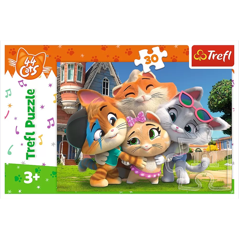 Puzzle trefl 30 44 pisici imbratisarea pisicilor [2]
