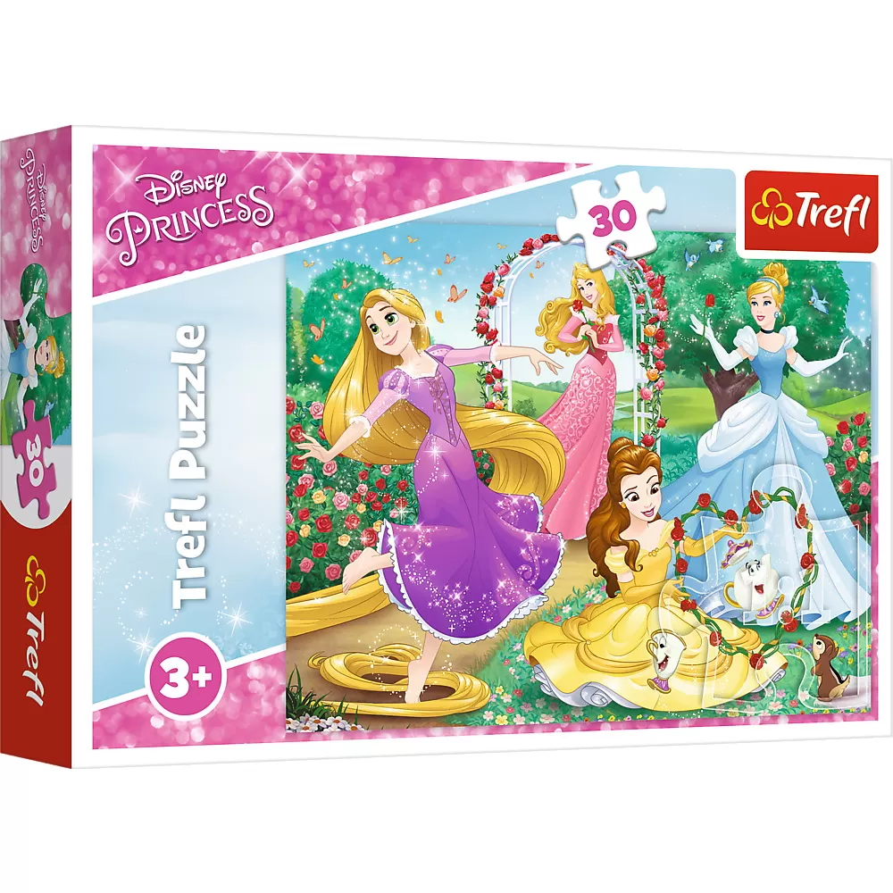 Jucării și Jocuri pentru copii - Puzzle trefl 30 printese disney in gradina palatului