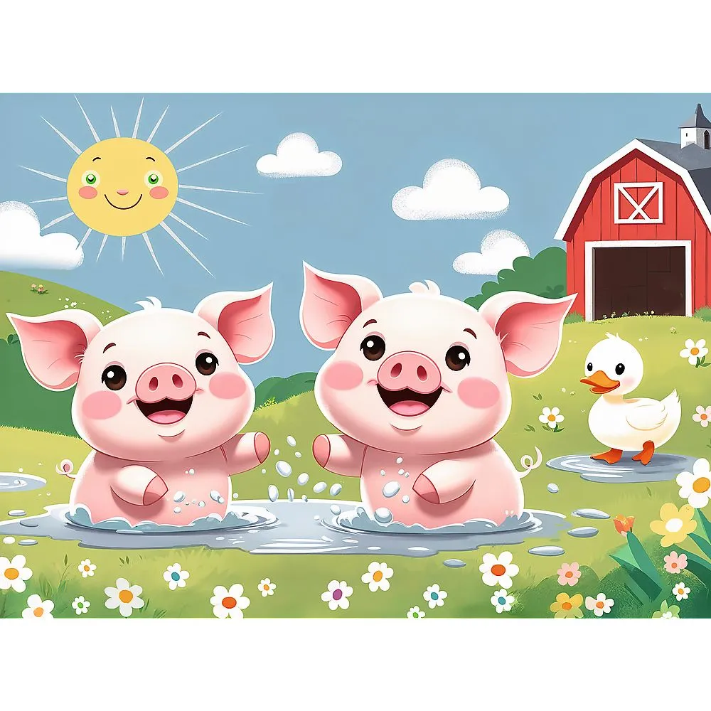 Puzzle trefl 30 viata fericita la tara, copii varsta 3 ani pana la 7 ani [1]