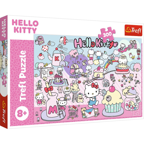Jucării și Jocuri pentru copii - Puzzle trefl 300 descopera lumea lui hello kitty copii varsta 8 ani - +15 ani