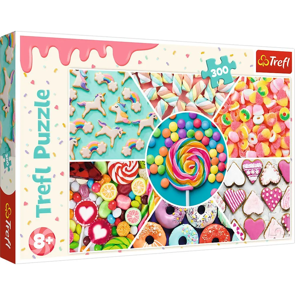 Jucării și Jocuri pentru copii - Puzzle trefl 300 dulciuri, copii varsta 8 ani pana la 12 ani