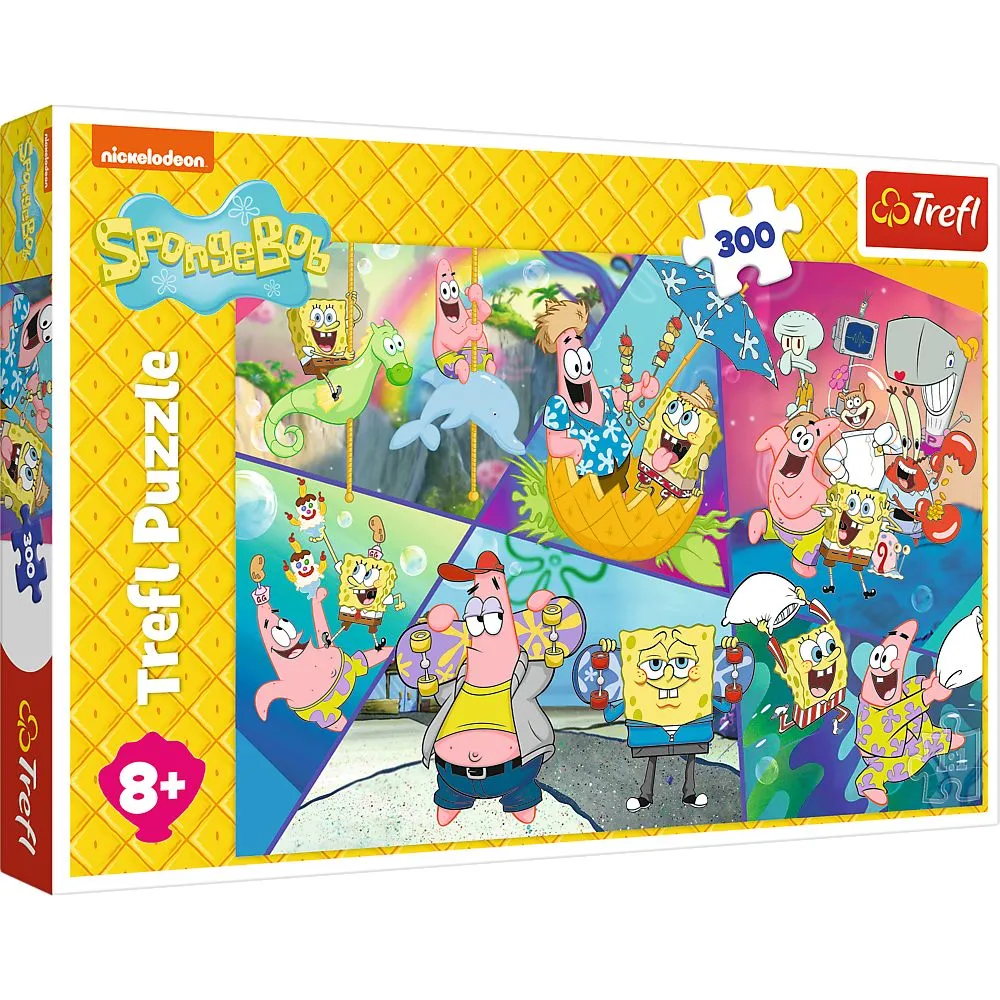 Jucării și Jocuri pentru copii - Puzzle trefl 300 spongebob in bikini, copii varsta 8 ani pana la 12 ani
