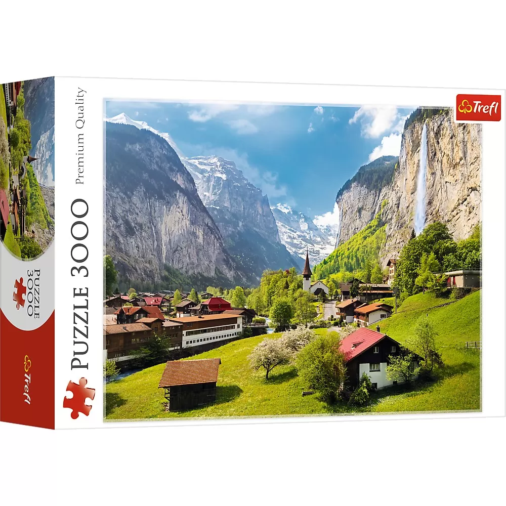 Puzzle 3000 - 6000 piese - Puzzle trefl 3000 orasul lauterbrunnen elvetia