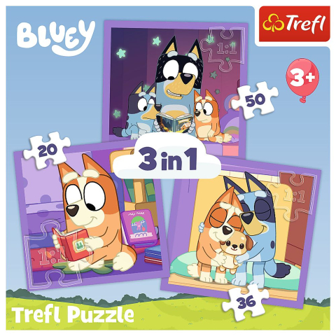 Puzzle trefl 3in1 bluey faceti cunostinta cu bluey  [4]