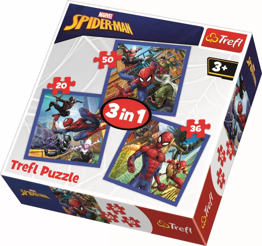 Jucării și Jocuri pentru copii - Puzzle trefl 3in1 forta paianjenului