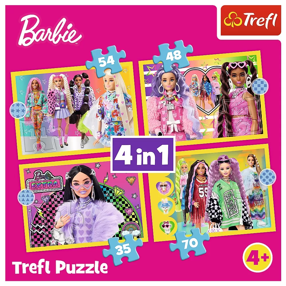 Puzzle trefl 4in1 barbie minunata lume [5]