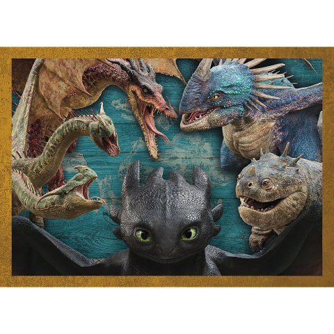 Puzzle trefl 4in1 cum sa iti dresezi dragonul zilele dragonului copii varsta 4 ani - 10 ani [3]