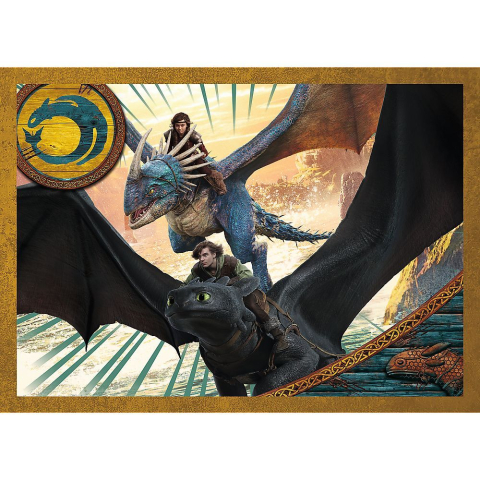 Puzzle trefl 4in1 cum sa iti dresezi dragonul zilele dragonului copii varsta 4 ani - 10 ani [1]
