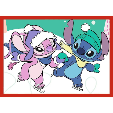 Puzzle trefl 4in1 disney lilo si stitch de craciun copii cu varsta peste 4 ani [1]