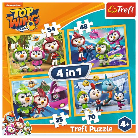  puzzle trefl 4in1 echipa top wing in actiune varsta 4 ani -6 ani [1]