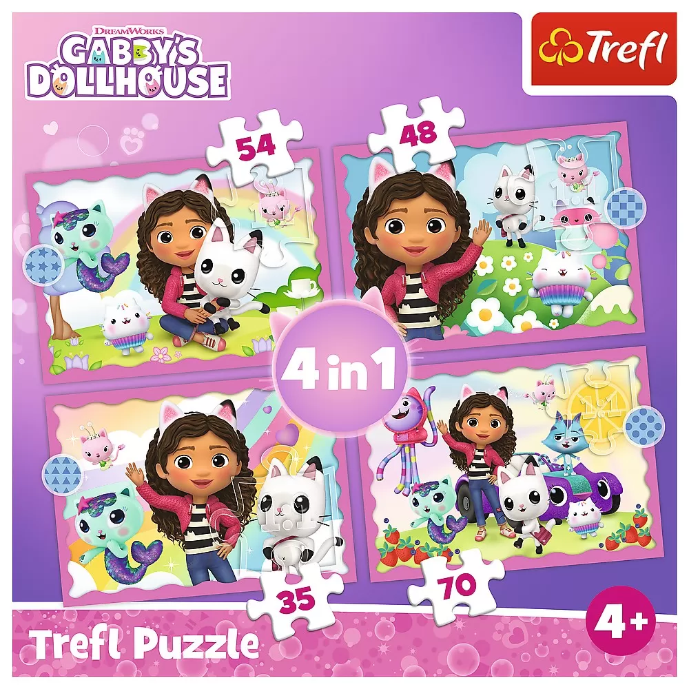 Puzzle trefl 4in1 gabbys dollhouse aventurile lui gabby [5]