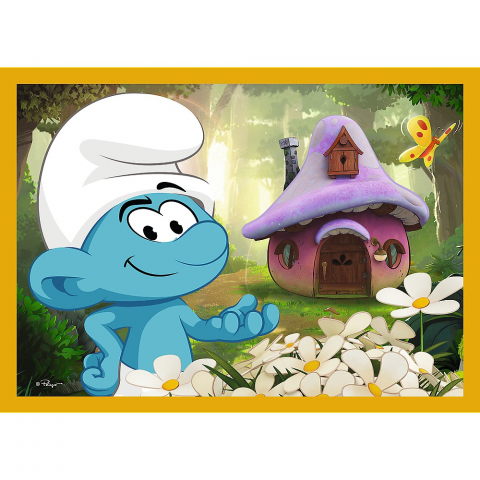 Puzzle trefl 4in1 strumfii viata in satul strumfilor [3]