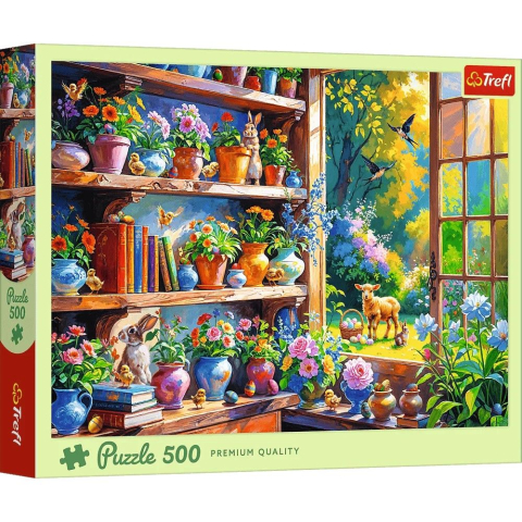 Jucării și Jocuri pentru copii - Puzzle trefl 500 dimineata de primavara in orangerie copii varsta 10 ani - +15 ani