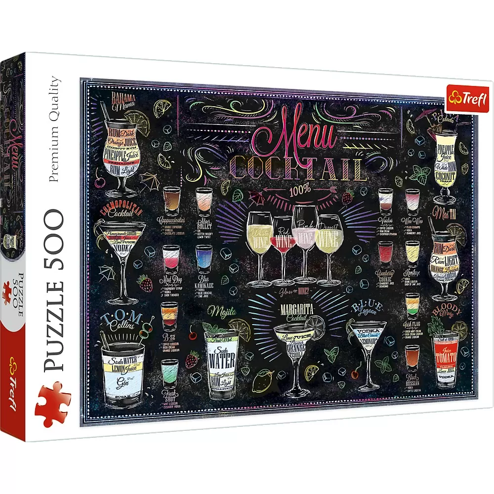 Jucării și Jocuri pentru copii - Puzzle trefl 500 meniul de cocktailuri