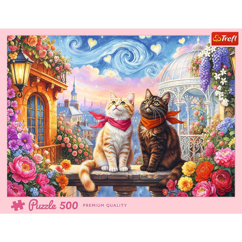 Puzzle trefl 500 pisici indragostite copii varsta 10 ani - +15 ani [2]