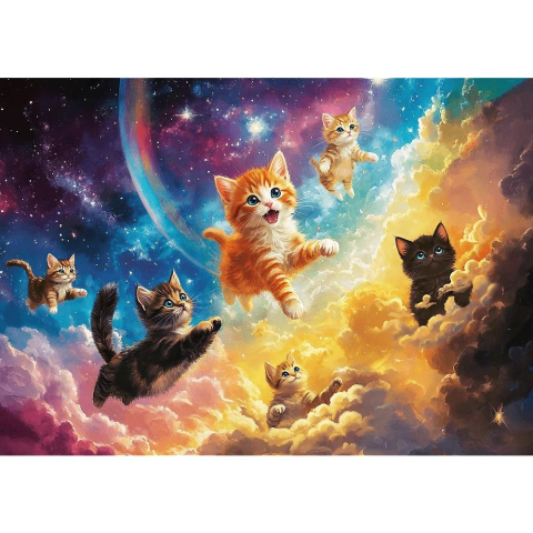Puzzle trefl 500 pisicute spatiale copii varsta 10 ani - +15 ani [1]