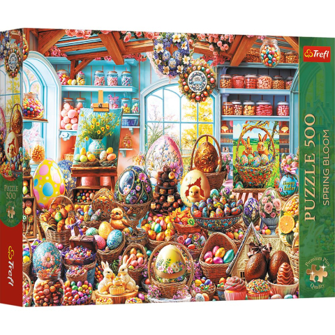 Jucării și Jocuri pentru copii - Puzzle trefl 500 premium plus spring bloom magazin de dulciuri de paste