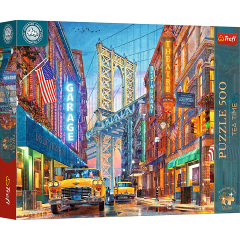 Jucării și Jocuri pentru copii - Puzzle trefl 500 premium plus tea time campionatul european vedere a podului manhattan copii cu varsta peste 10 ani