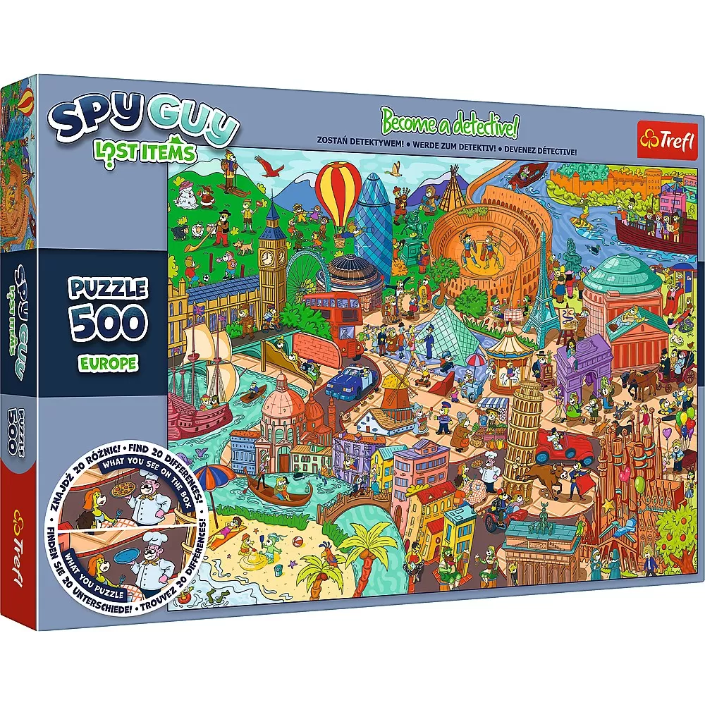 Jucării și Jocuri pentru copii - Puzzle trefl 500 spy guy obiecte pierdute in europa