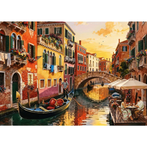 Puzzle trefl 500 venetia la apus de soare copii varsta 10 ani - +15 ani [1]