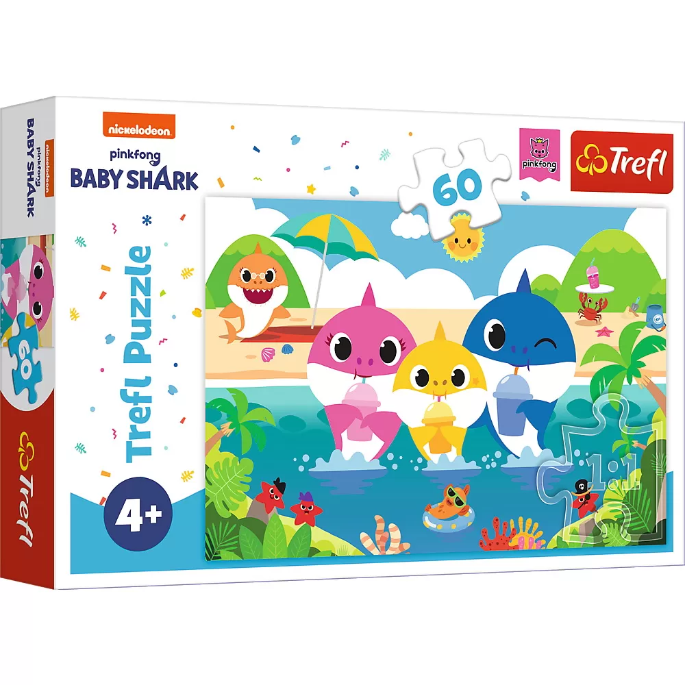Jucării și Jocuri pentru copii - Puzzle trefl 60 baby shark - familia in vacanta