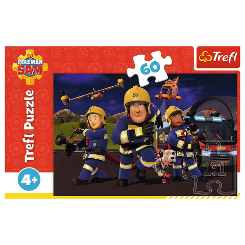 Puzzle trefl 60 eroul in uniforma pompierul sam copii varsta 4 ani - 9 ani [2]