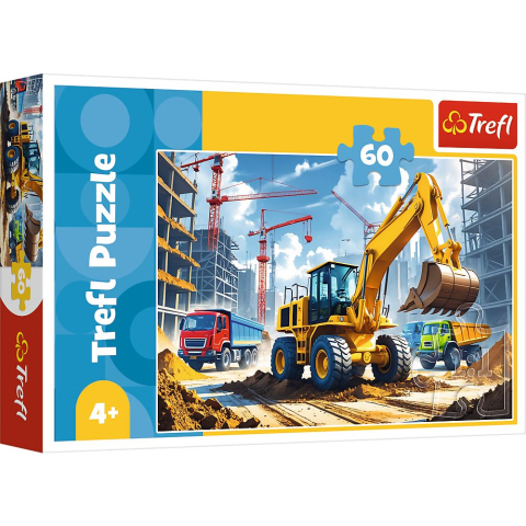 Jucării și Jocuri pentru copii - Puzzle trefl 60 excavator