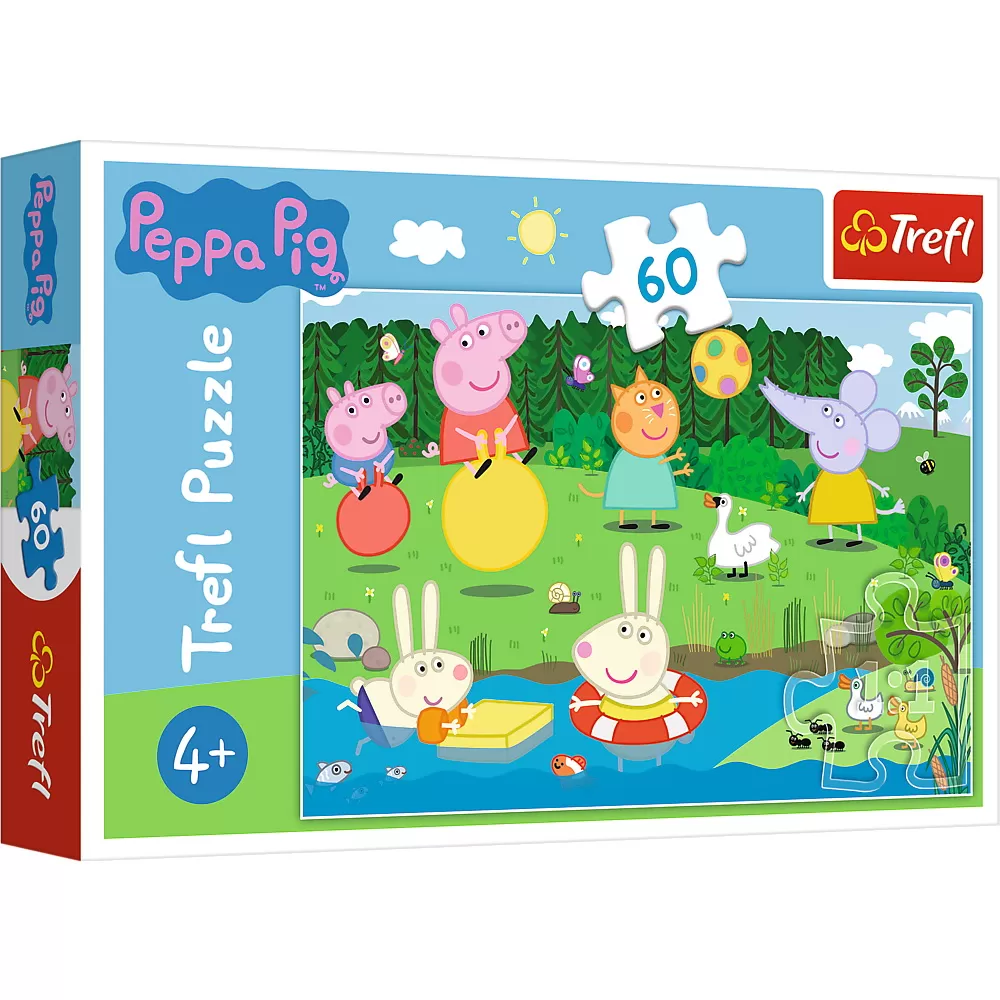 Jucării și Jocuri pentru copii - Puzzle trefl 60 peppa pig distractie in vacanta