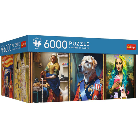 Jucării și Jocuri pentru copii - Puzzle trefl 6000 premium plus colectie de arta distractiva cu poster inclus copii 14 ani - +15 ani