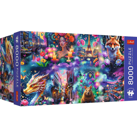 Puzzle trefl 8000 premium plus lumea colorata cu poster inclus copii varsta 14 ani - +15 ani [3]