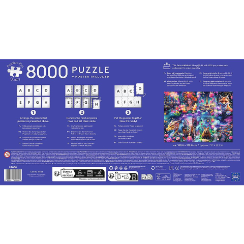 Puzzle trefl 8000 premium plus lumea colorata cu poster inclus copii varsta 14 ani - +15 ani [4]